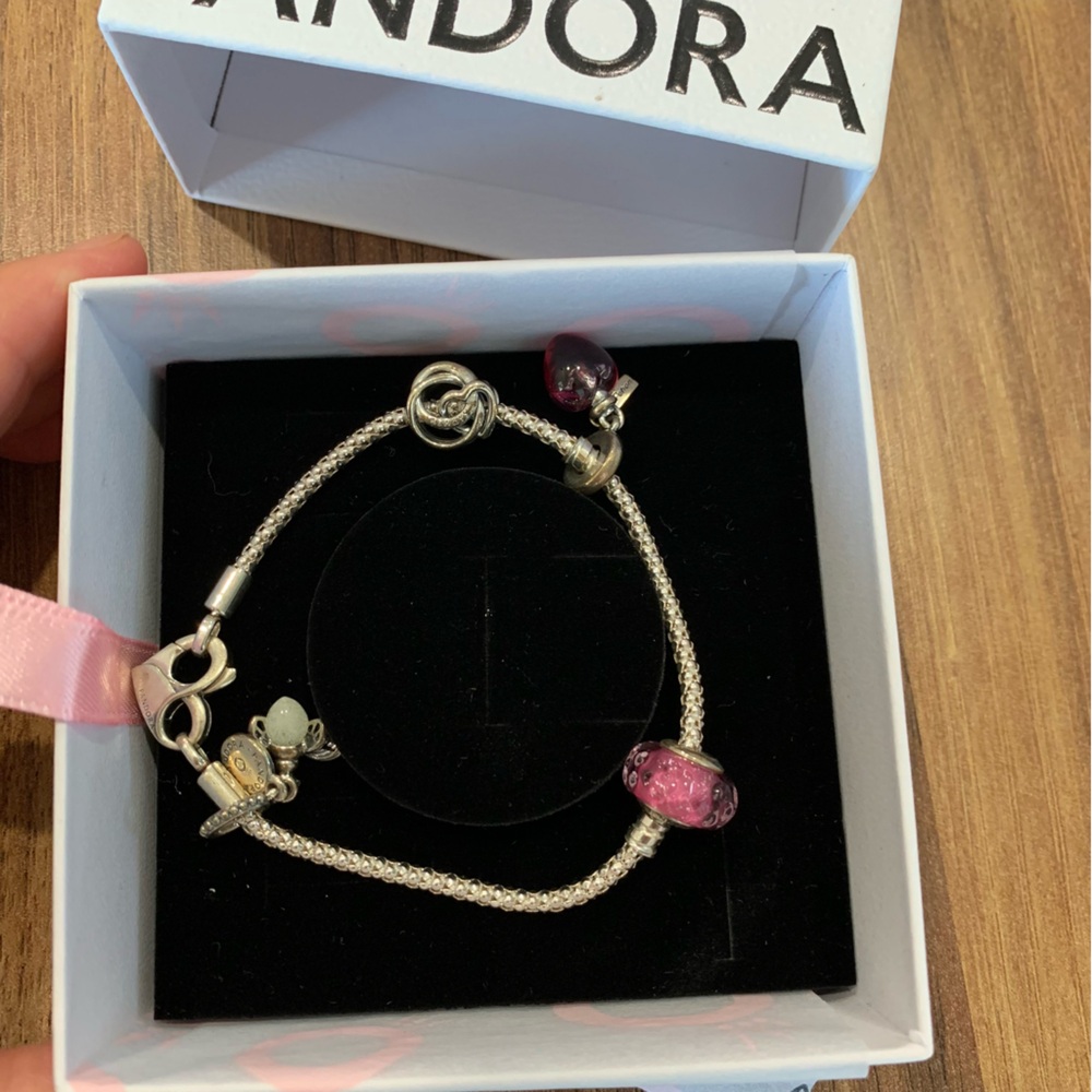 Pandora Braselet with 6 Charms